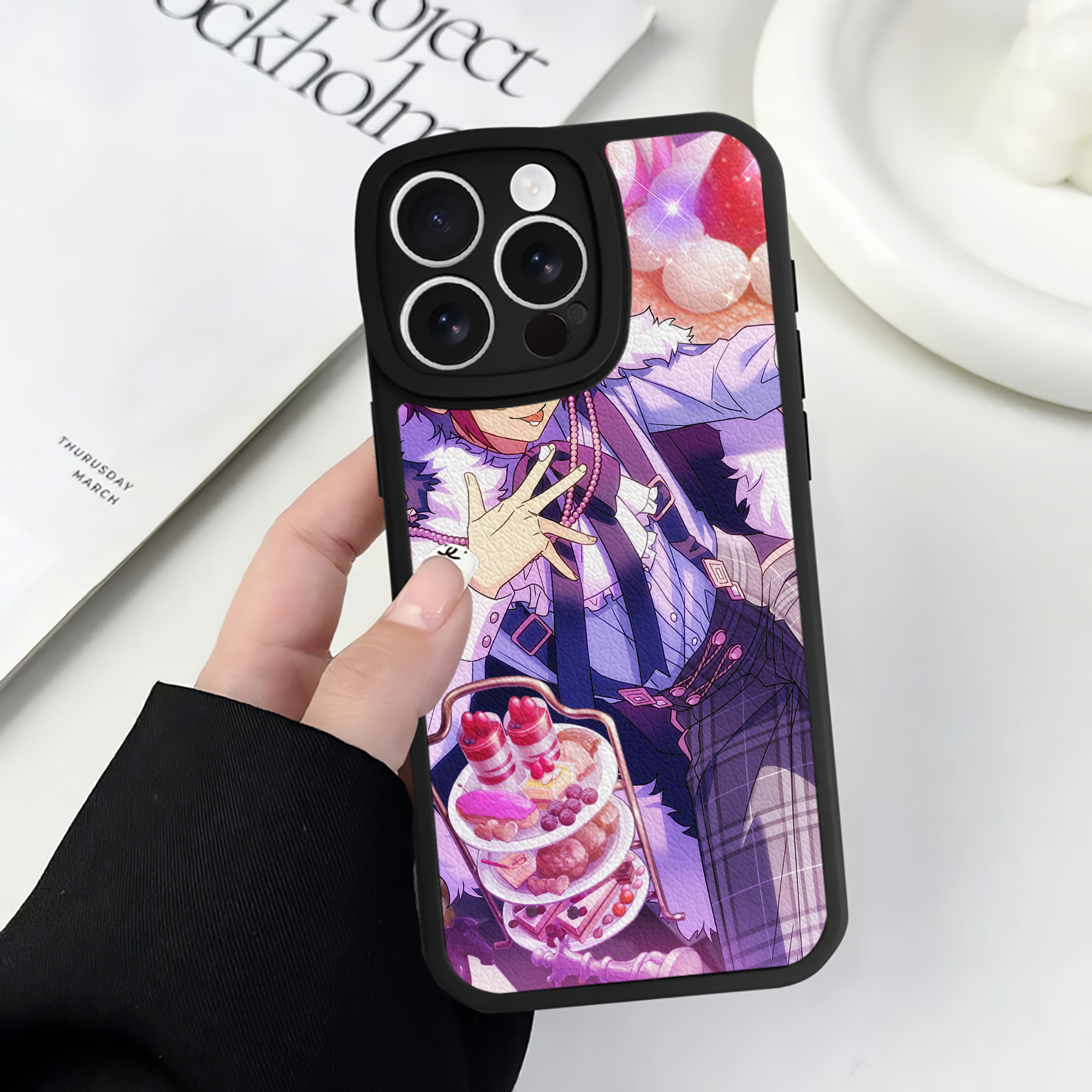 （画像用） あんさんぶるスターズ! Ensemble Stars 【iPhone 16シリーズ対応】シリコンスマホケース（レザー調） 材質：シリコン